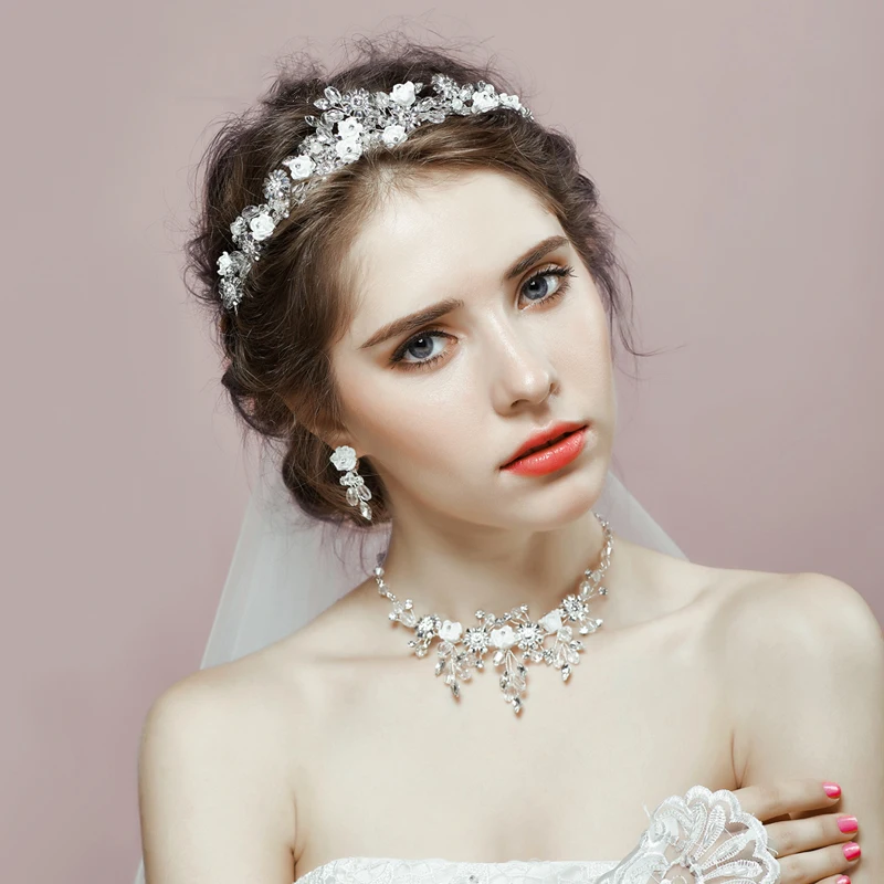 Новые Романтические Свадебные Ювелирные наборы для женщин вечеринки помолвки