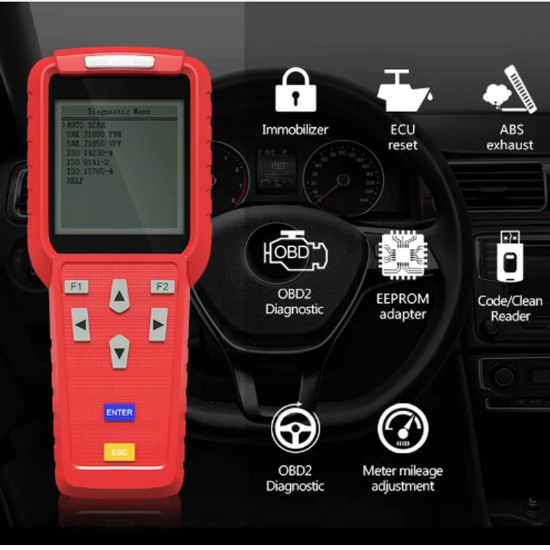 Лучший XTOOL X100 PAD2 Pro Wifi и Bluetooth профессиональный диагностический инструмент/ключевой программист с VW 4th 5th IMMO/Настройка счетчика пробега