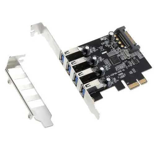 GTFS Горячая 4-Порты и разъёмы для суперскоростного 3,0 PCI Express контроллер карты адаптер 15-pin SATA Мощность разъем низкий профиль