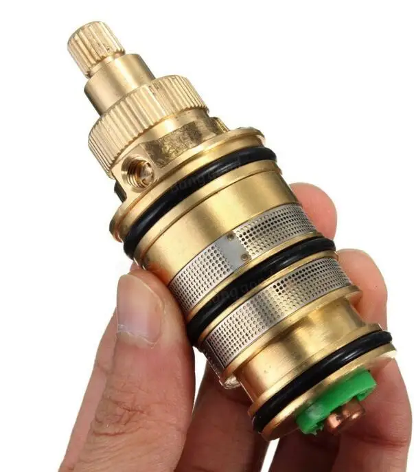 Латунь горячей и холодной воды смесительный клапан термостатический картридж