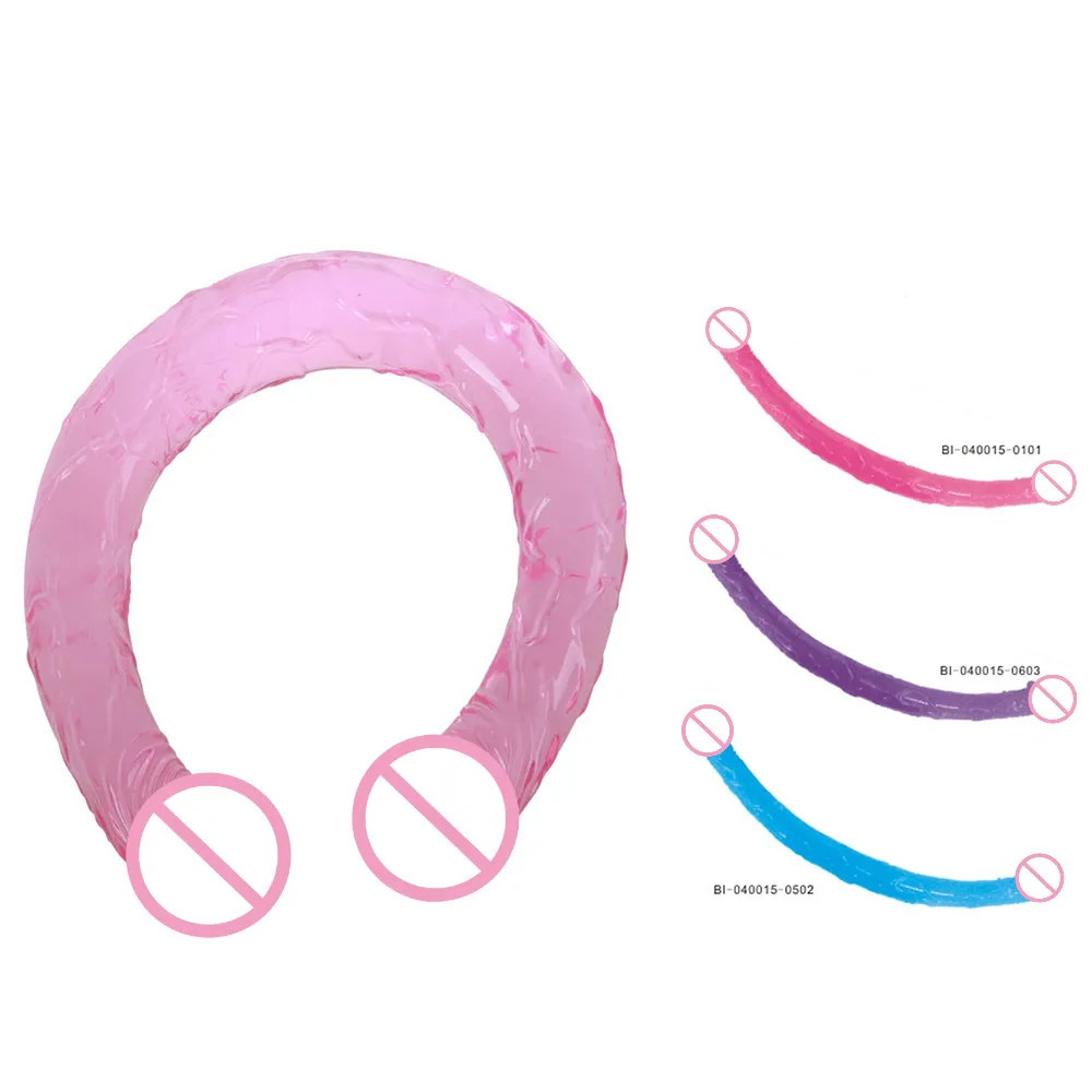 Реалистичный двойной фаллоимитатор большой мягкий гибкий пенис интимные