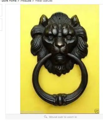 Коллекционирование старых медных латунных острых дверных кнопок с львиной