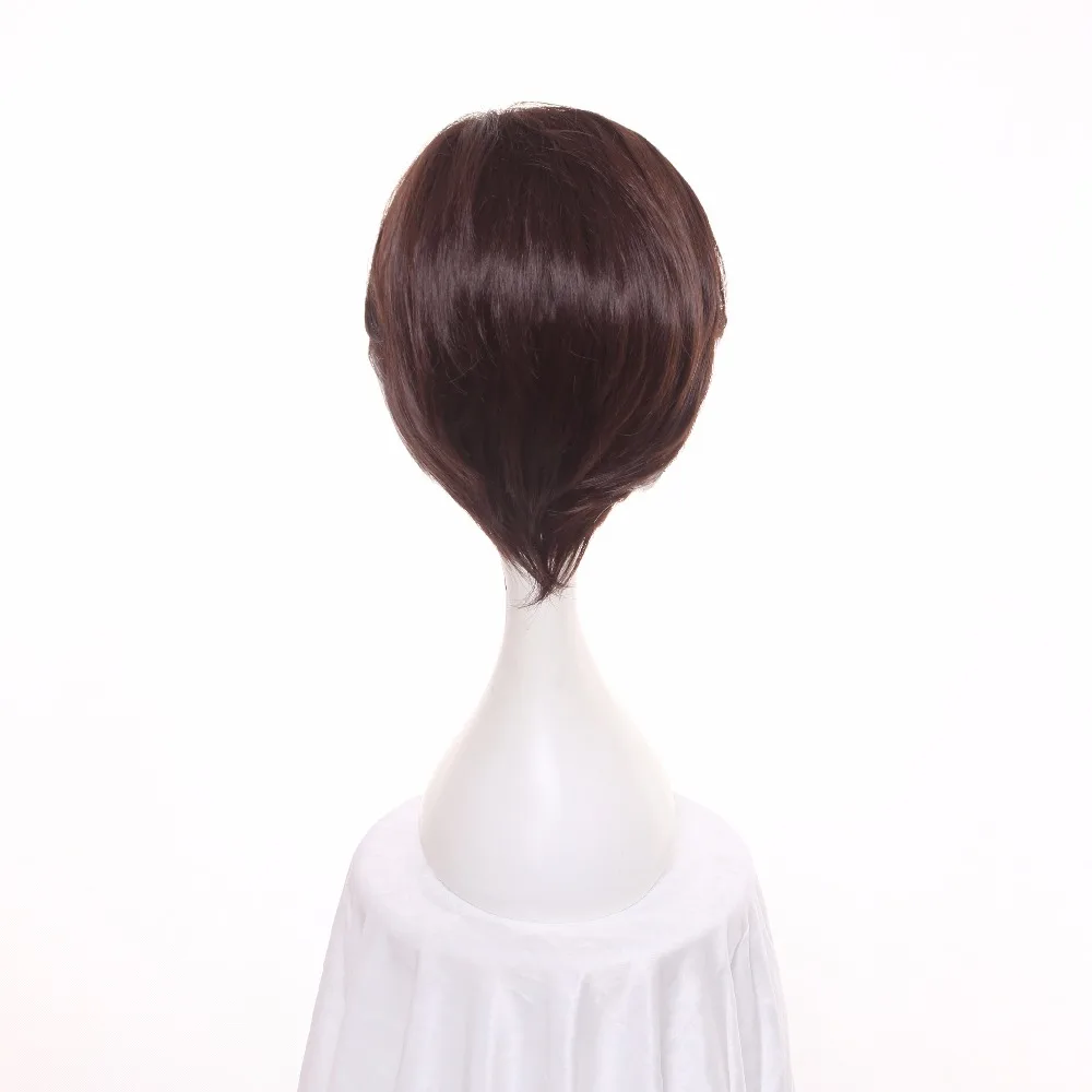 Ccutoo 30 см коричневый серебряный короткий прямой термостойкий косплей костюм