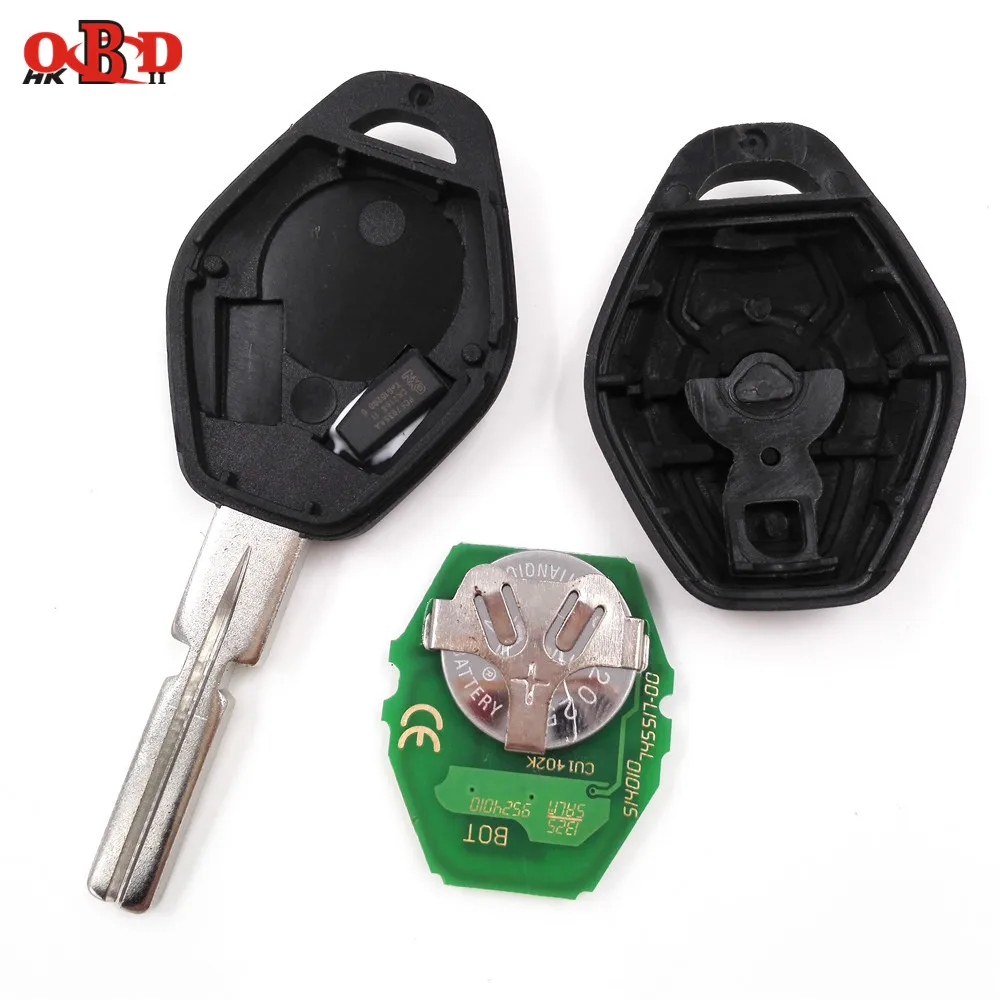 

HKOBDII 10pcs, FOR BMW X3 X5 EWS System 433/315MHz 3 Buttons General Straight Remote Car Key With 7935/ID44 Chip