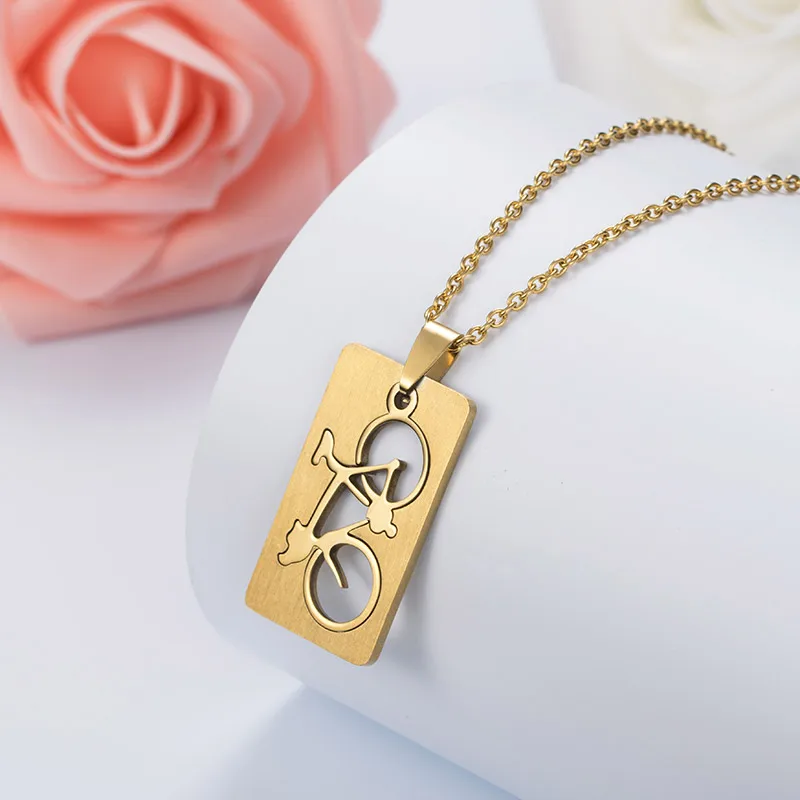 ZFVB Спортивное Велосипедное ожерелье для женщин и мужчин из нержавеющей стали