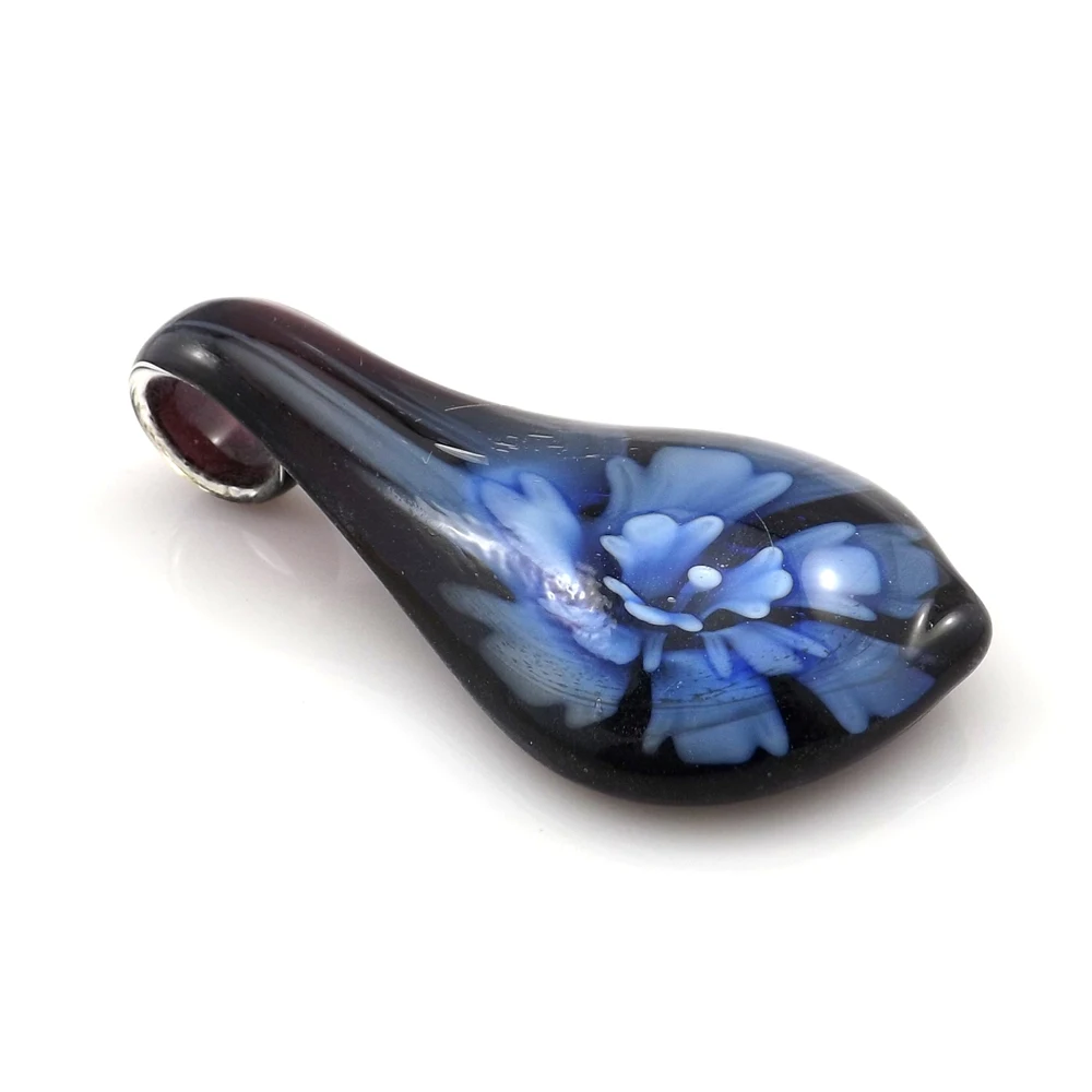 Гиперболическая длинная подвесная художественная стеклянная подвеска с цветком