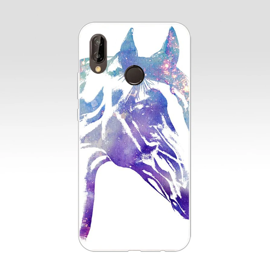 Мягкий силиконовый чехол из ТПУ для huawei Nova 3 3i p smart 62AQ Horse Portrait head | Мобильные