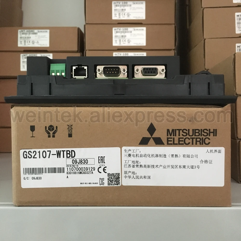 Стало еще проще HMI GS2107-WTBD 7 дюймов сенсорный экран Панель с LAN, RS232, RS485 портов(Фирменная Новинка