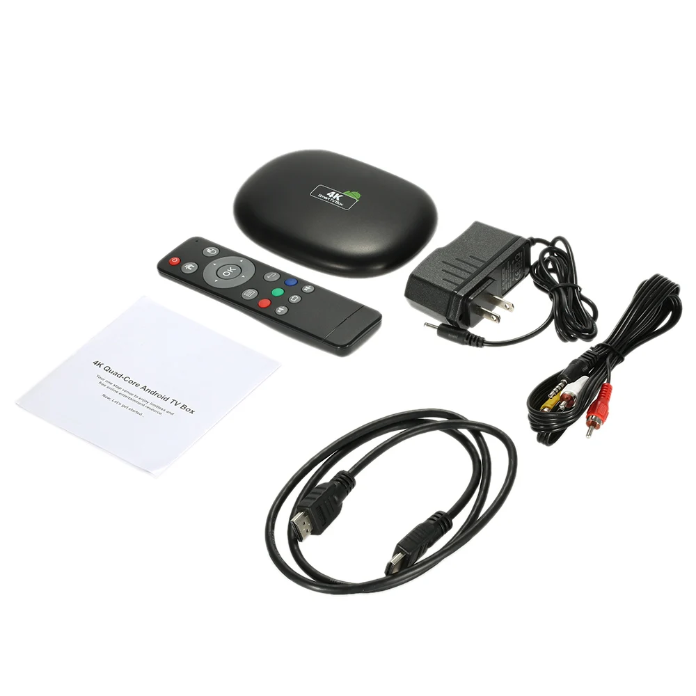 ТВ приставка 4K Amlogic S905 четырехъядерный 1 ГБ ОЗУ 8 Гб ПЗУ Смарт Android 5 2 4G WiFi H.265 Airplay