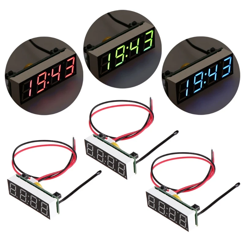 1 шт. автомобиль 3 в LED DIY цифровые часы температурный модуль напряжения