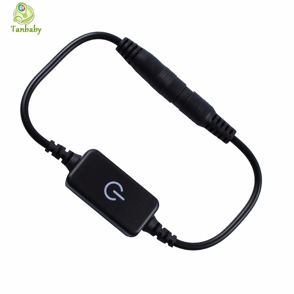 DC 12 V/24 V ITouch светодиодный регулятор яркости сенсорный выключатель с DC гнездовой и мужской штепсельной вилкой для одиночной цветной светодиодной полосы лампы в линии