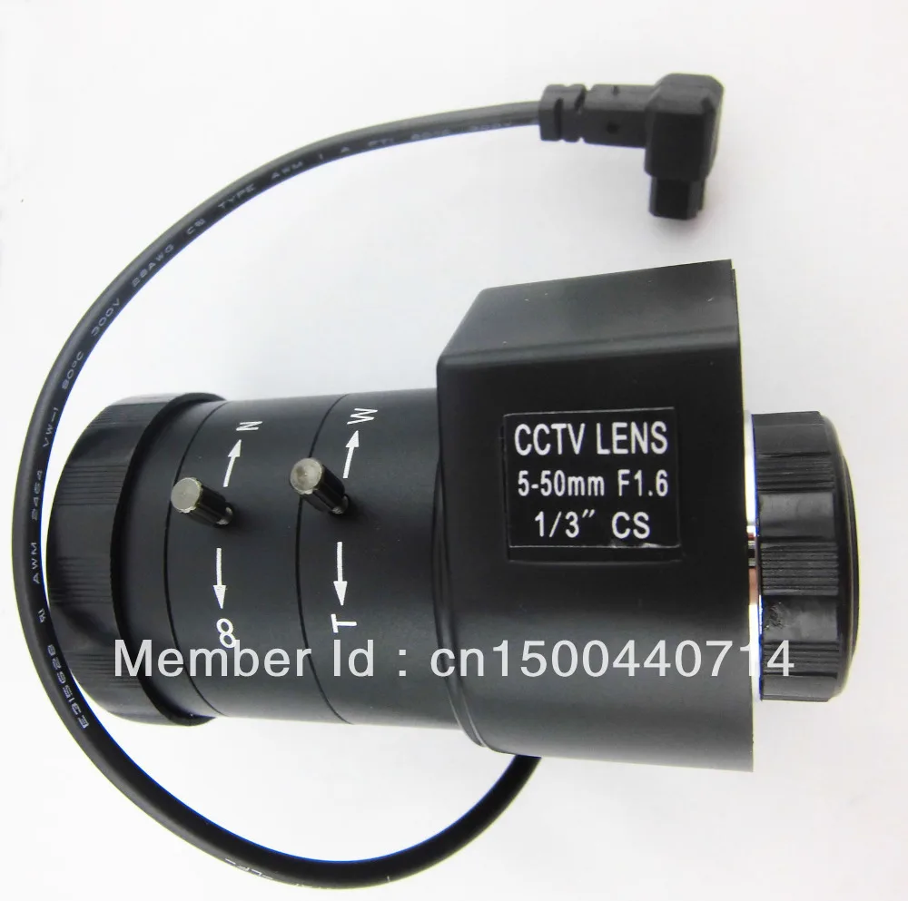 

F1.6 1/3 "CS Mount 5,0-50 мм DC Авто IRIS ручной варифокальный CCTV объектив для камер