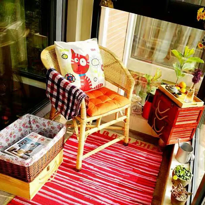 Kilim однотонный ковер для ванной комнаты из 100% хлопка геометрический индийский в