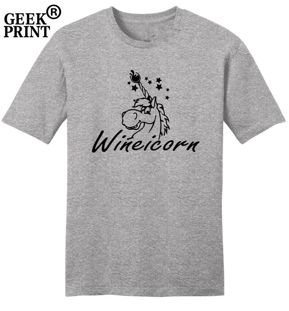 Забавная женская футболка Wineicorn Милая с единорогом винным спиртом подарок на