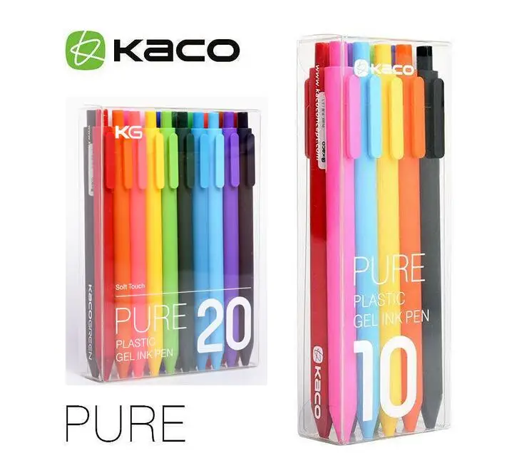 

KACO гелевая ручка ярких цветов 0,5 мм многоцветные гелевые ручки для чернил пресс-тип 10/20 шт KACO выдвижные гелевые ручки для чернил
