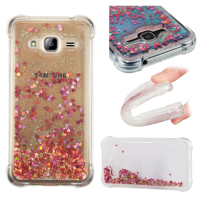 Милый чехол с сияющими блестками для Samsung Galaxy J3 J36 Bling Блестящий бампер SM-J320F/DS SM-J320H/DS SM-J320FN SM J300H J300F