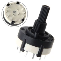 1pcs ac 125v rs26 1 pole position 12 switch band rotary channel thread plastic