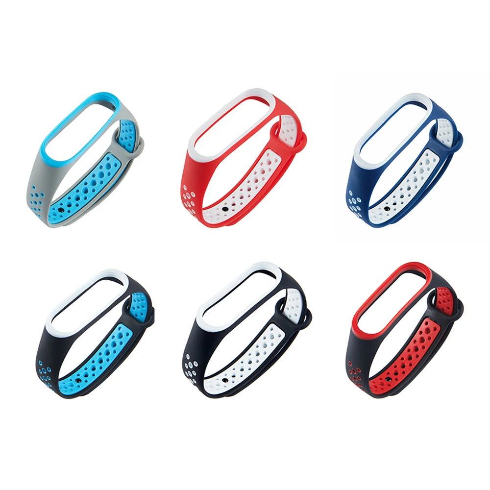 Duotone браслет на запястье для Xiaomi Mi Band 3 Смарт часы мягкий силиконовый браслет запасные части ремень аксессуары