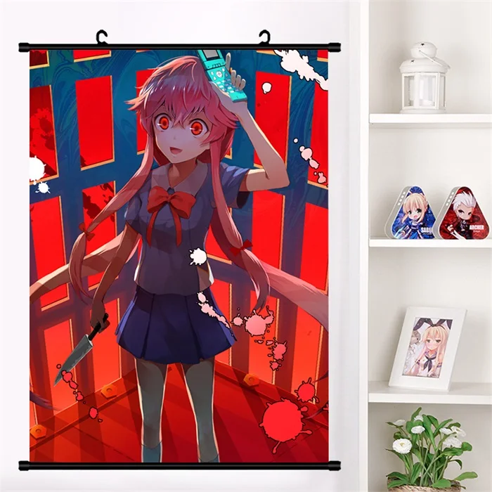 C Японское аниме Mirai Nikki Amano Yukiteru Gasai Yuno Настенная роспись плакат Настенные подвесные плакаты коллекция домашнего декора - Цвет: C