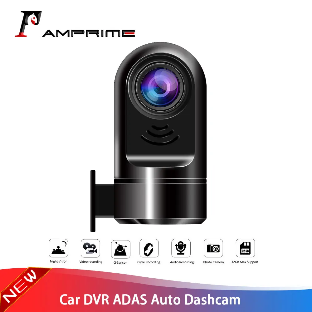 Автомобильный видеорегистратор AMprime Mini ADAS USB циклическая запись g сенсор