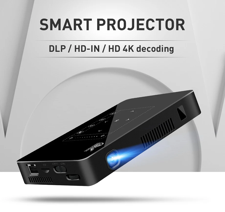 Smartldea P10 мини интеллектуальный проектор DLP мобильный android wifi Проектор bluetooth 4K Встроенный аккумулятор сенсорные клавиши Airplay Miracast DLNA
