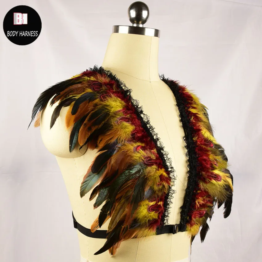 Новинка кружевной бюстгальтер с перьями и крыльями Женская клетка эластичный на