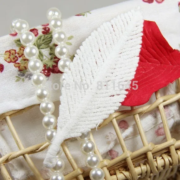 

20 PCS/LOT Free Shipping DIY 100% Cotton Water Soluble Sew-on Embroidery Lace Leaf Applique Patch