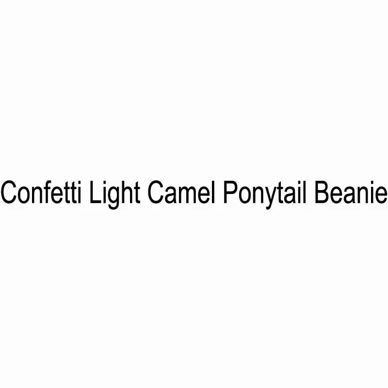 Confetti Light Camel Мягкая Вязаная Шапка-бини с хвостом, шапка булочка, Шерстяная трикотажная шапка для женщин, шапочки-шапочки, теплая зимняя шапка, повседневная Прямая поставка - Цвет: Confetti Light Camel
