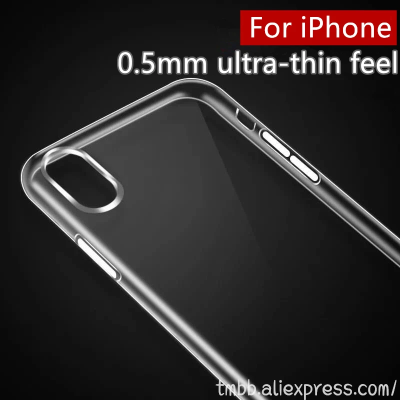 HOT SALE Ultra thin Clear Transparent TPU Silicone Case For iPhone XS MAX XR 6 7 6S Plus 8 4S 4 5S SE 5C Protect Rubber |