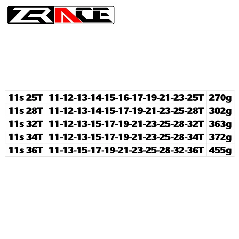 Велосипедная кассета ZRACE 11 скоростей шоссейный/горный велосипед свободное