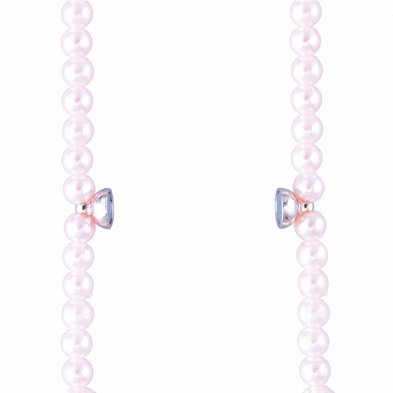 2018 Pink girl Rhinestone Jewelry Pearl Necklace Earphones With Mic 3.5mm Earbuds For Xiaomi iphone Brithday Gift fone de ouvido |