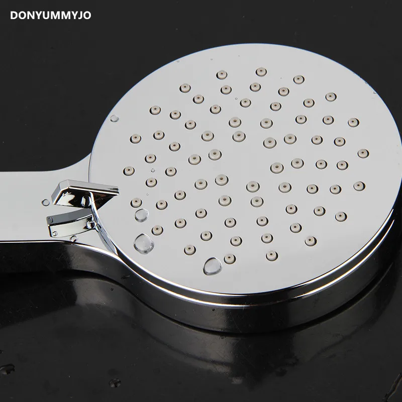 Plating Chrome Three Function ABS Hand Shower Mirror Surface Handheld Head Nozzing Bathroom Water Saving | Обустройство дома