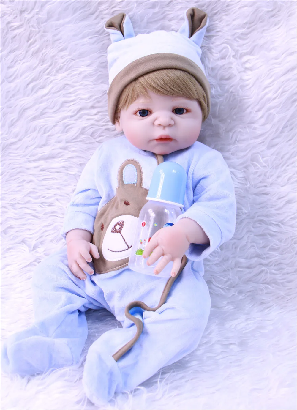 NPK Кукла reborn 23 "полностью силиконовая кукла для маленьких мальчиков детский