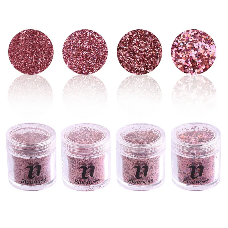 4 бутылки/набор шестигранный лист сверкающие блестки для нейл Арта (искусство