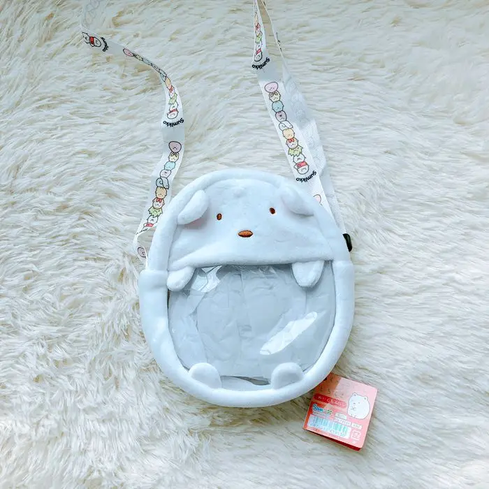 light blue 1 шт., японские плюшевые кошельки Sumikko gurashi для девочек, плюшевые сумки с героями мультфильмов, подарки на день рождения, большая емкость - Цвет: light blue