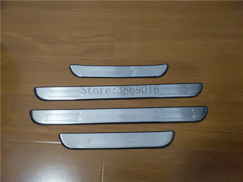 B Для Toyota Corolla 2007 2008 2009 2010-2013 E140/E150 Накладка на порог из нержавеющей стали аксессуары для педалей с логотипом - Цвет: B