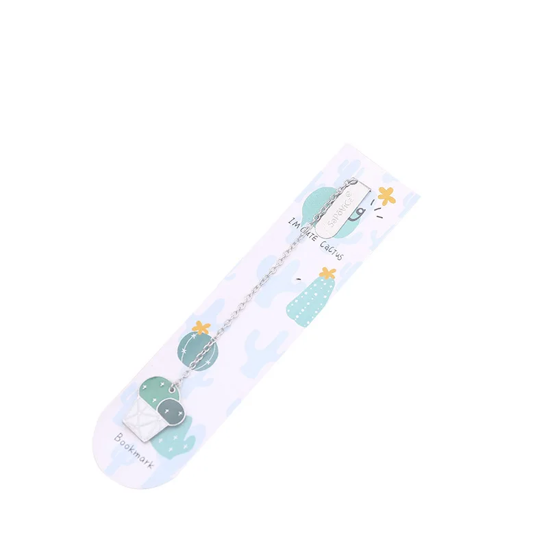 

20 Pcs metal bookmark Moroccan cactus Book Mark Metal Bookmark School Office Supplies stationery