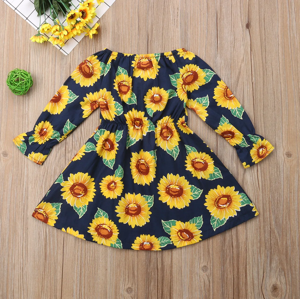 Kids Toddler Baby Girls Party Princess Dress Sunflower Tutu Dresses Clothes pudcoco baby kids todder floral casual dress | Детская