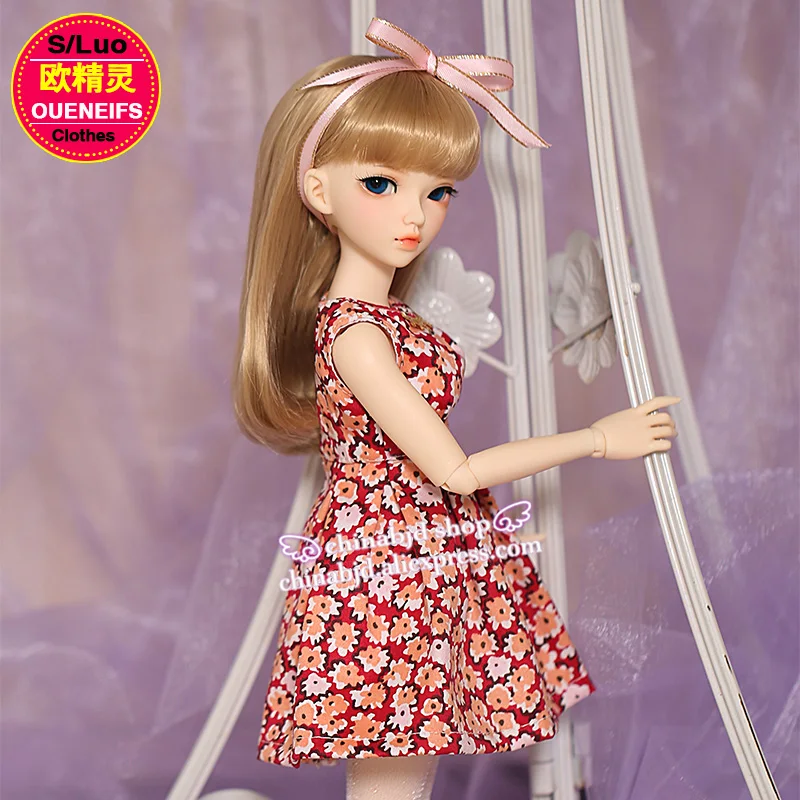 Одежда BJD 1/4 кукла Цветочное платье модное шоу тонкое для миниатюрного тела