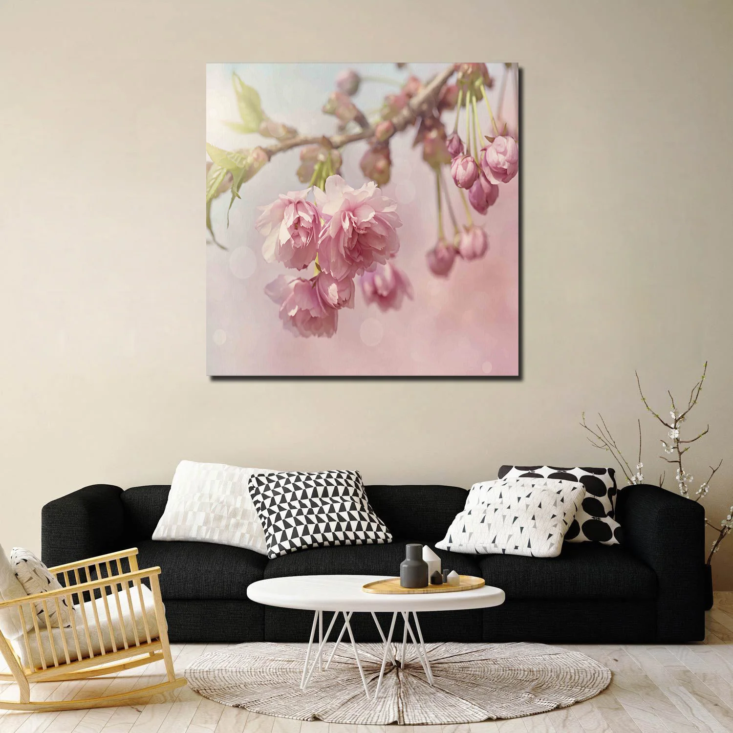ArtStore вишневые Цветы Картина маслом Рождество День холст печать картины