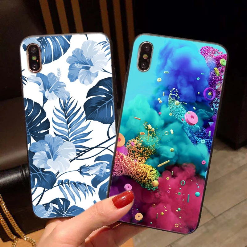 Шикарный чехол глянцевый узор телефонные чехлы для iphone 6 S 7 8 Plus X Xs Max с принтом