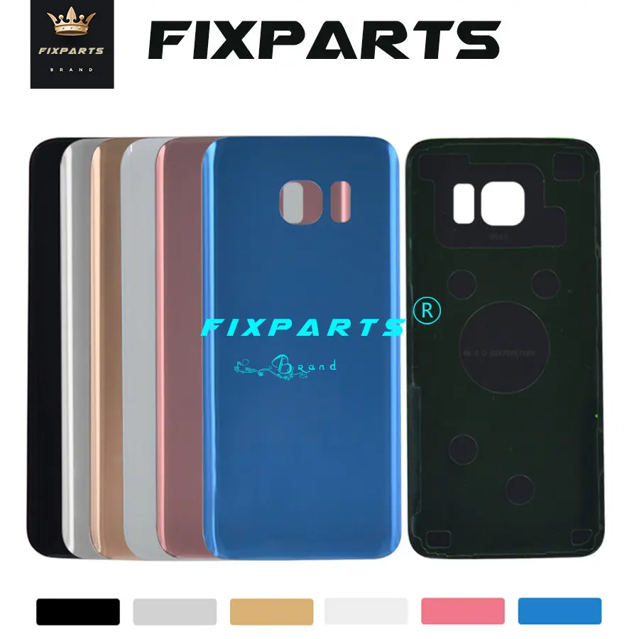 Для SAMSUNG Galaxy S7 G930F EDGE G935F Задняя стеклянная крышка для аккумулятора S7/S7 edge задняя
