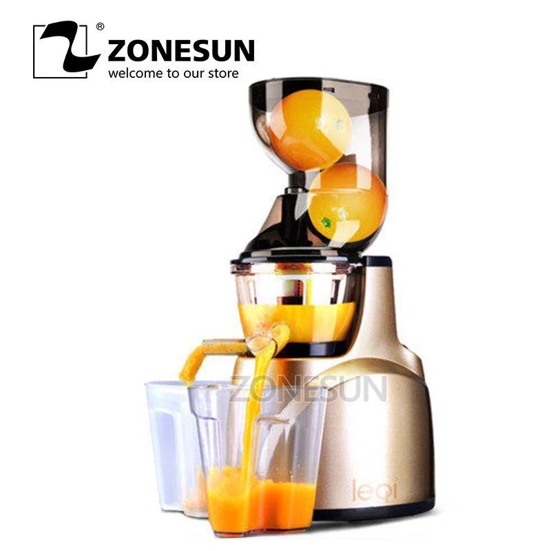 ZONESUN лучшие товары в мире низкоскоростной экстрактор сока для фруктов овощей