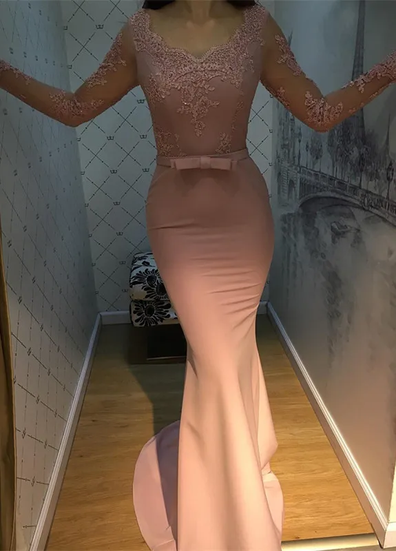 New Design Prom Dress Long Mermaid Womens 2018 Maxi Gowns Lace Sexy Sleeves Amazing Floor Length Evening | Свадьбы и торжества