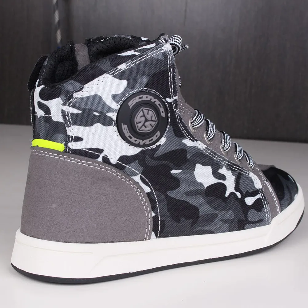 Мужские байкерские ботинки SCOYCO черные для езды на мотоцикле гоночная обувь