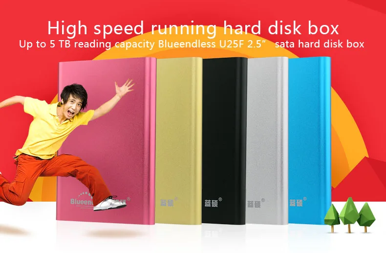 Новое поступление sata usb 3 0 hdd box высокоскоростной к caddy до 5 ТБ корпус U25F|enclosure electronic