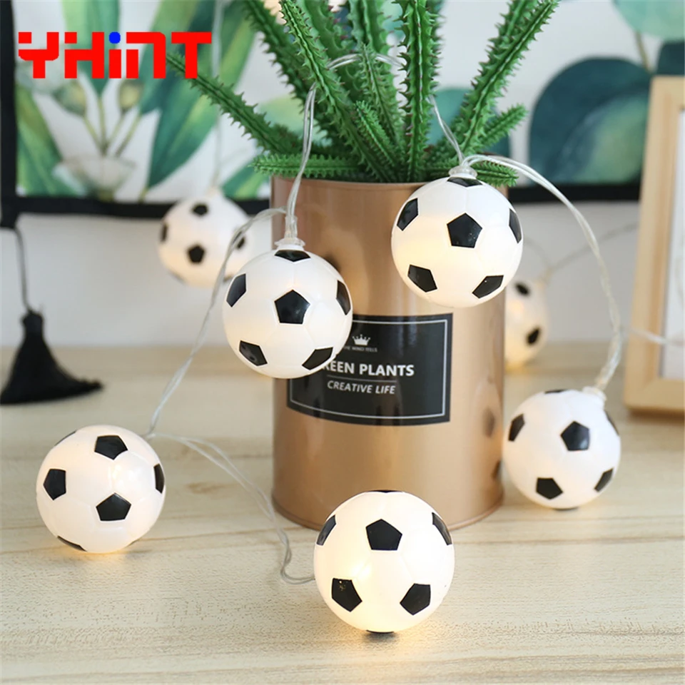 Luminaria lamp holiday decoration football bulb string light Bar atmosphere LED For Christmas Celebrating the world cup party | Освещение
