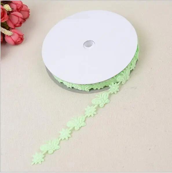 1.5 см * 20 метров Малан Бабочка полиэстер с тиснением Ремесло Подарочная упаковка