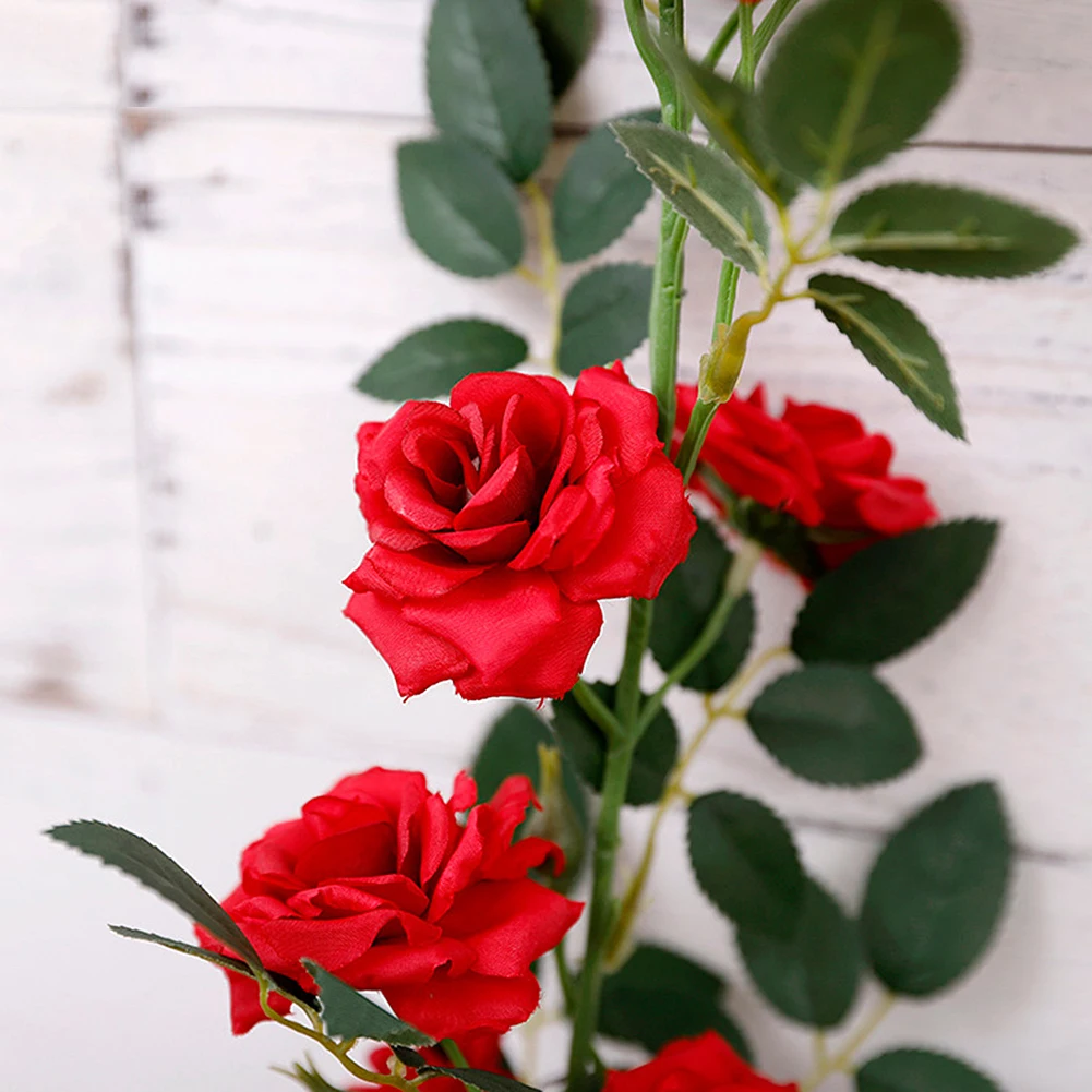 

Silk Flower Rattan Strip Wisteria Flower Vine For Wedding Decoration Home Garden Party Kids Room DIY Craft Fake Flowers Plants