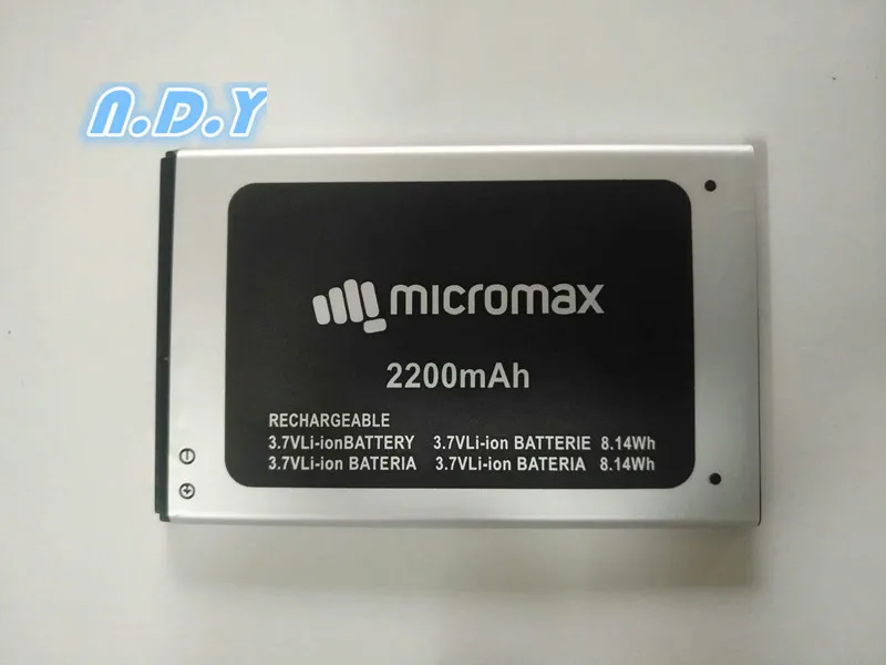 Новый высококачественный литий ионный аккумулятор Micromax Q354 2200mAh для мобильного